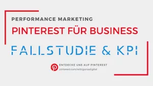 Pinterest Marketing Beispiel Kampagne mit KPI. Fallstudie von WITTIGONIA digital Marketing Agentur.